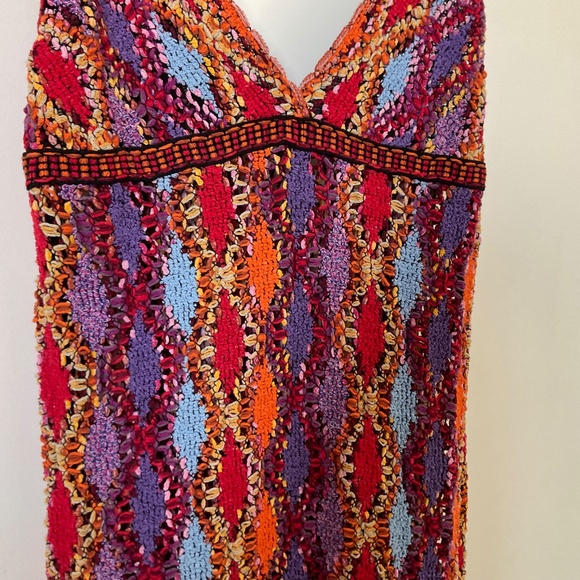 Gorgeous multicoloured crochet dress from Zara with fringe - Picture 8 of 16